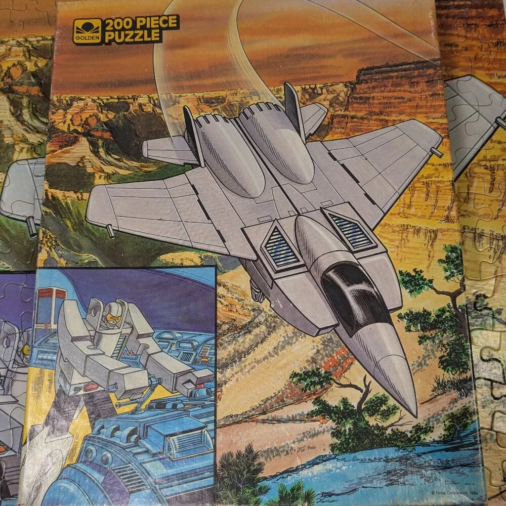 Vintage 1985 GoBots 200 Piece Jigsaw Puzzle (Leader 1) By Golden 4668 Childhood